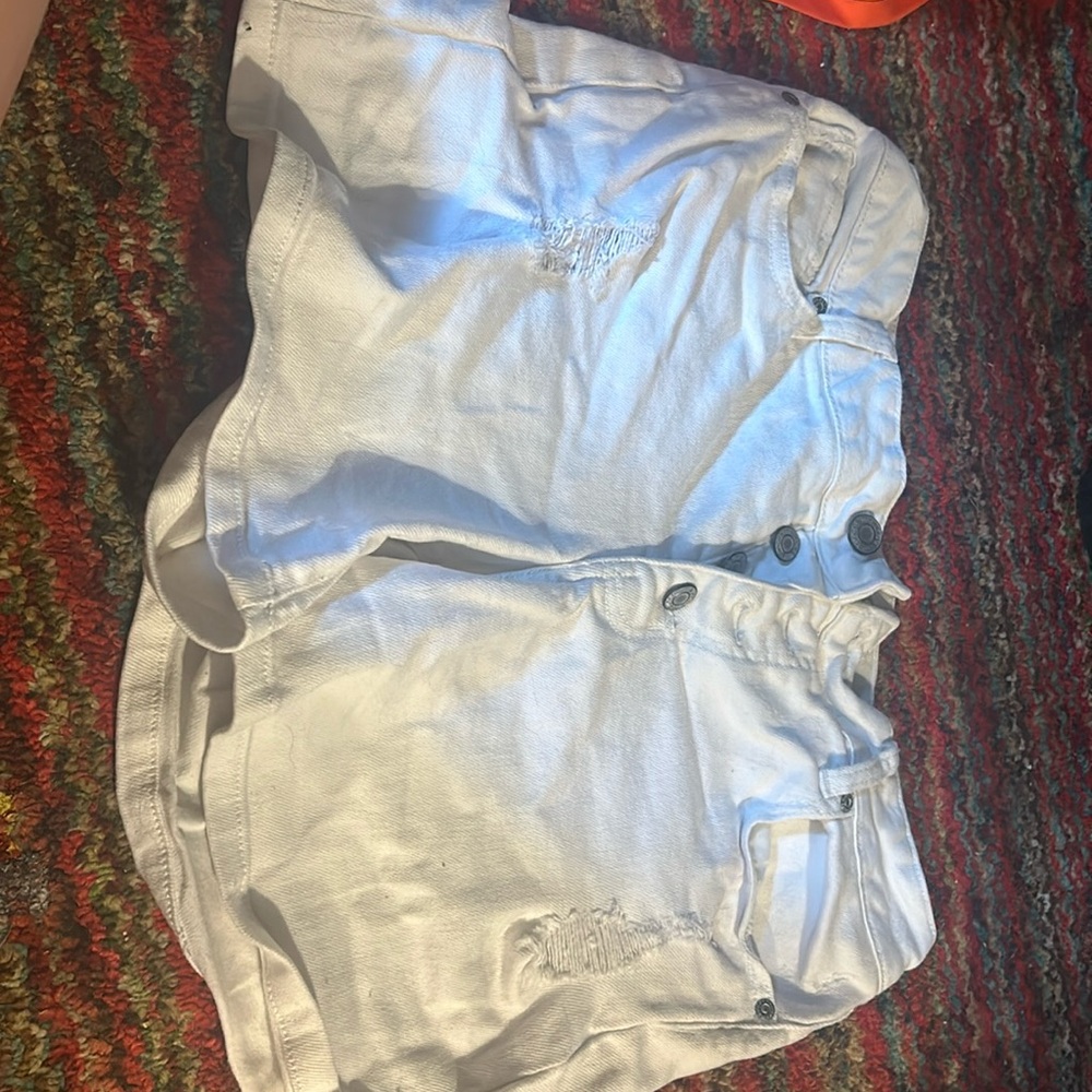 White Maurice’s jean shorts